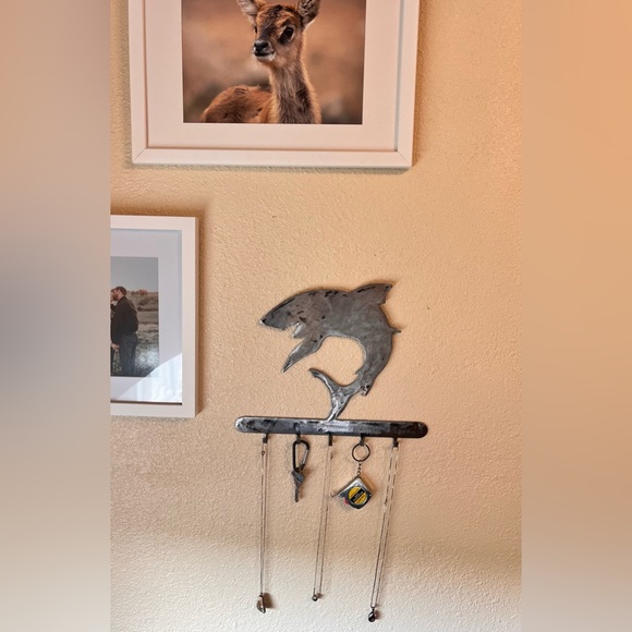 HANDMADE steel key/necklace hooks _steel shark - Picture 2 of 8